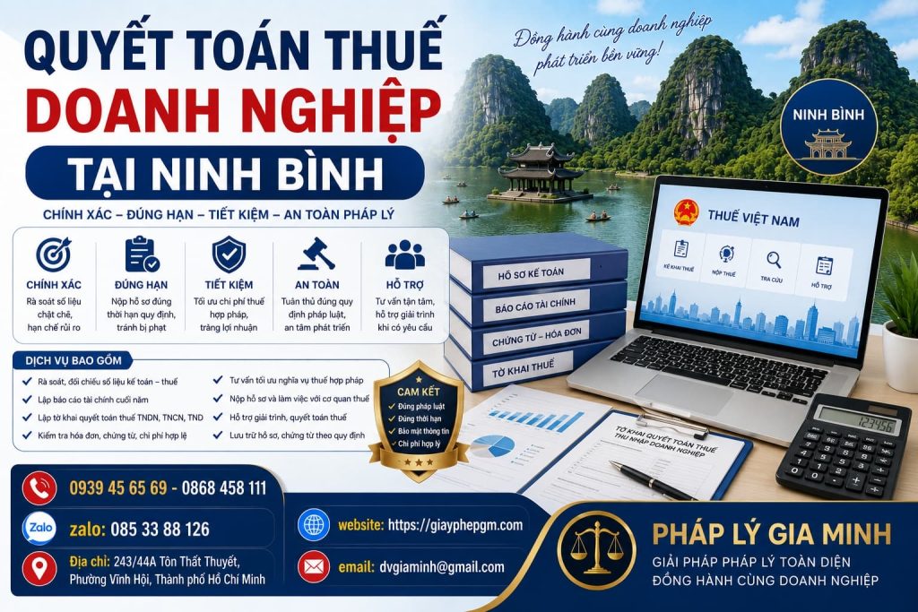 Quyết toán thuế doanh nghiệp tại Ninh Bình