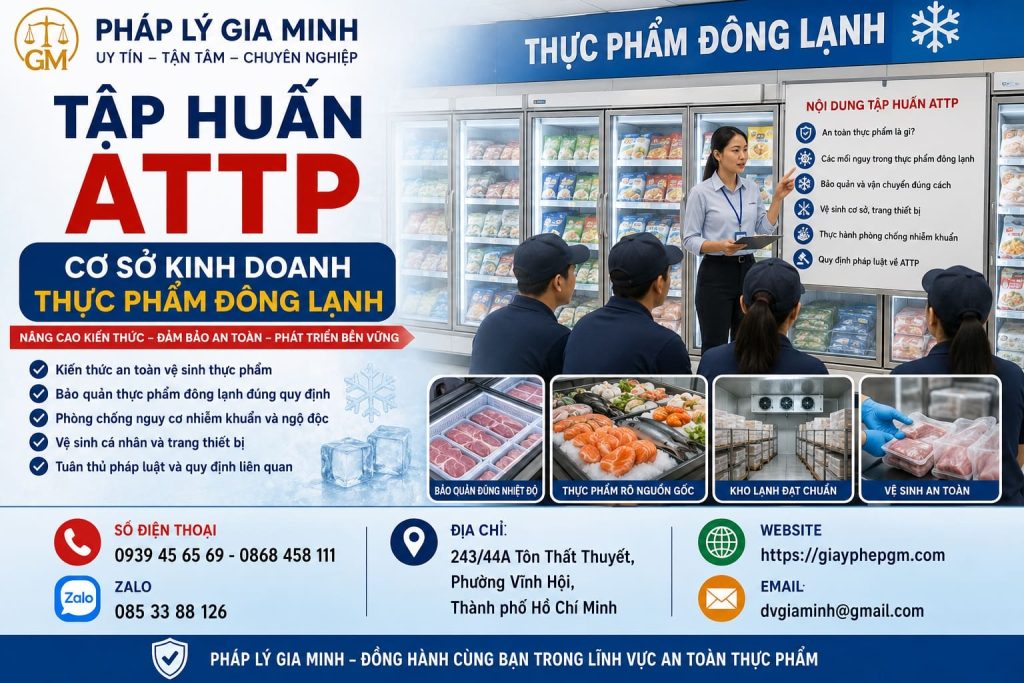 Tập huấn ATTP cơ sở kinh doanh thực phẩm đông lạnh – Giữ chuỗi lạnh an toàn từ kho đến khách hàng 1 Tập huấn ATTP cơ sở kinh doanh thực phẩm đông lạnh
