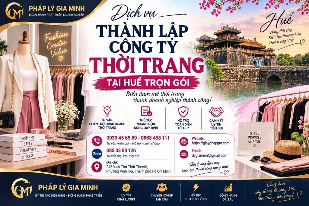 Thành lập công ty thời trang tại Huế