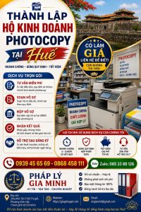 Thành lập hộ kinh doanh photocopy tại Huế