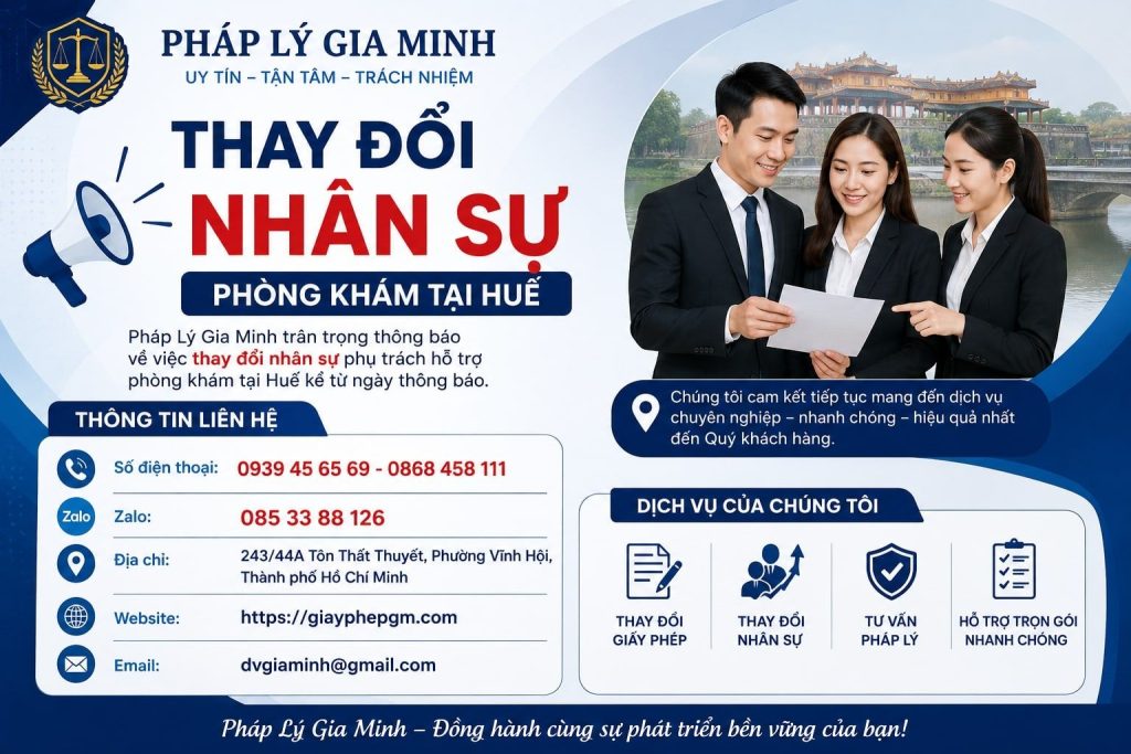 Thay đổi nhân sự phòng khám tại Huế