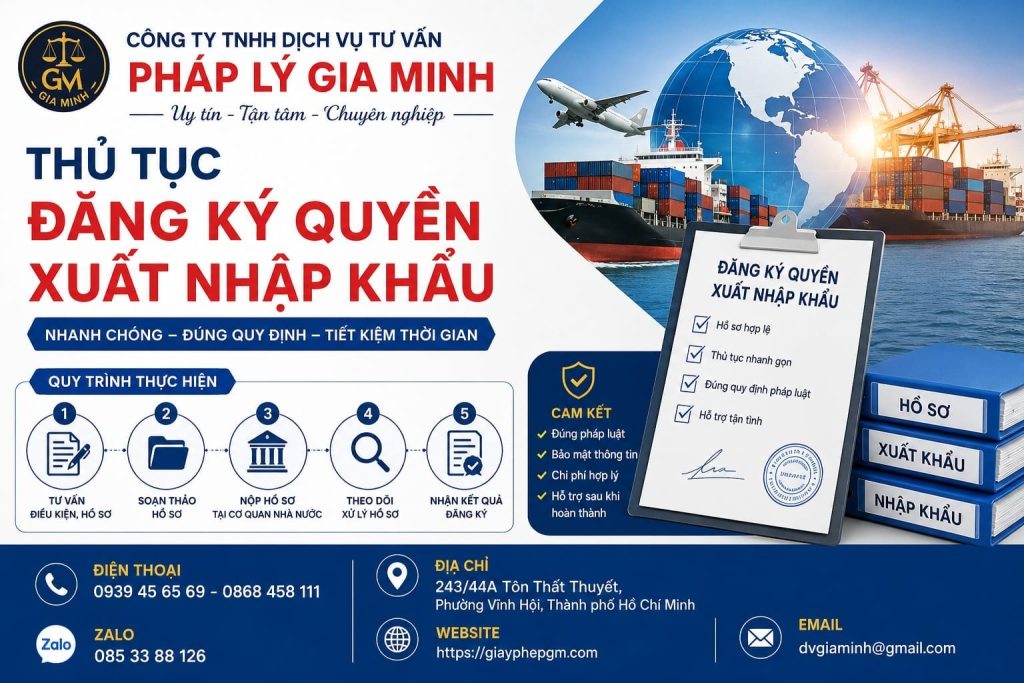 Thủ tục đăng ký quyền xuất nhập khẩu
