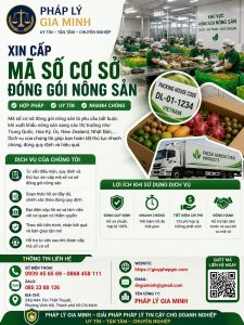 Xin cấp mã số cơ sở đóng gói nông sản