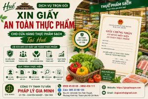 Xin giấy an toàn thực phẩm cho cửa hàng thực phẩm sạch tại Huế