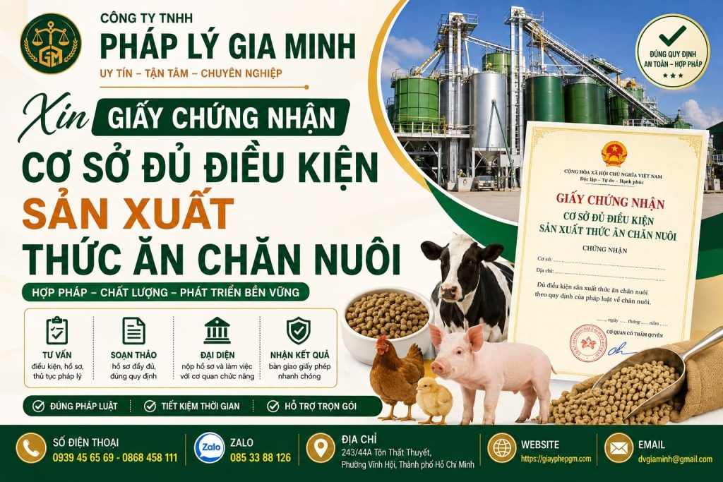 Xin giấy chứng nhận cơ sở đủ điều kiện sản xuất thức ăn chăn nuôi đúng chuẩn 1 Xin giấy chứng nhận cơ sở đủ điều kiện sản xuất thức ăn chăn nuôi