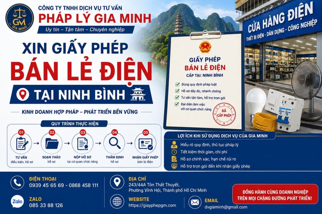 Xin giấy phép bán lẻ điện tại Ninh Bình