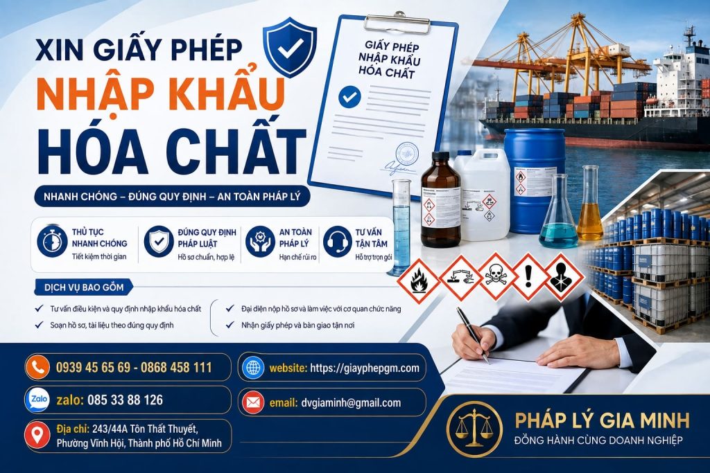 Xin giấy phép nhập khẩu hóa chất