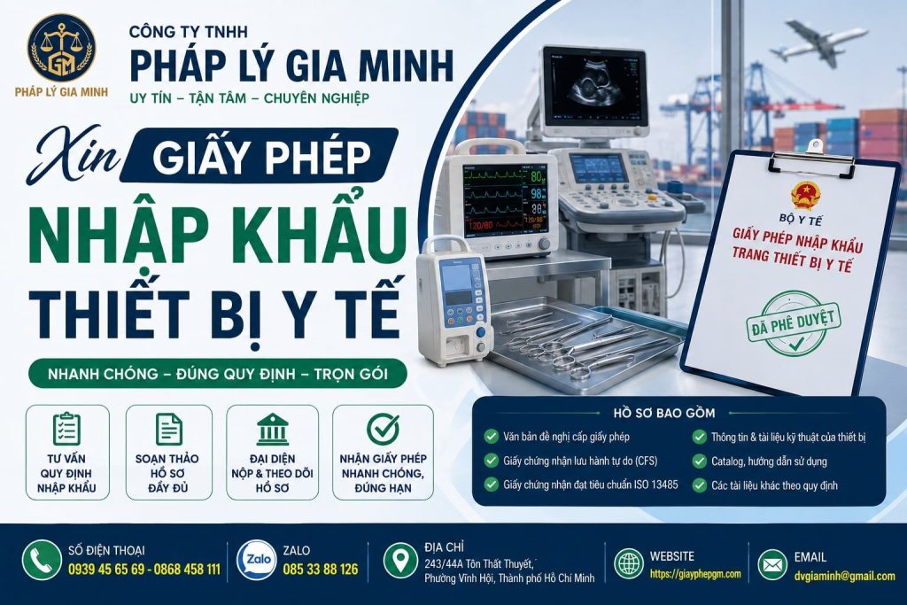 Xin giấy phép nhập khẩu thiết bị y tế