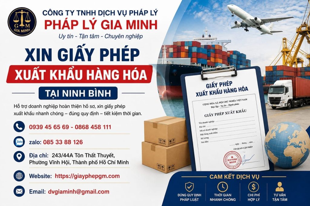 Xin giấy phép xuất khẩu hàng hóa tại Ninh Bình