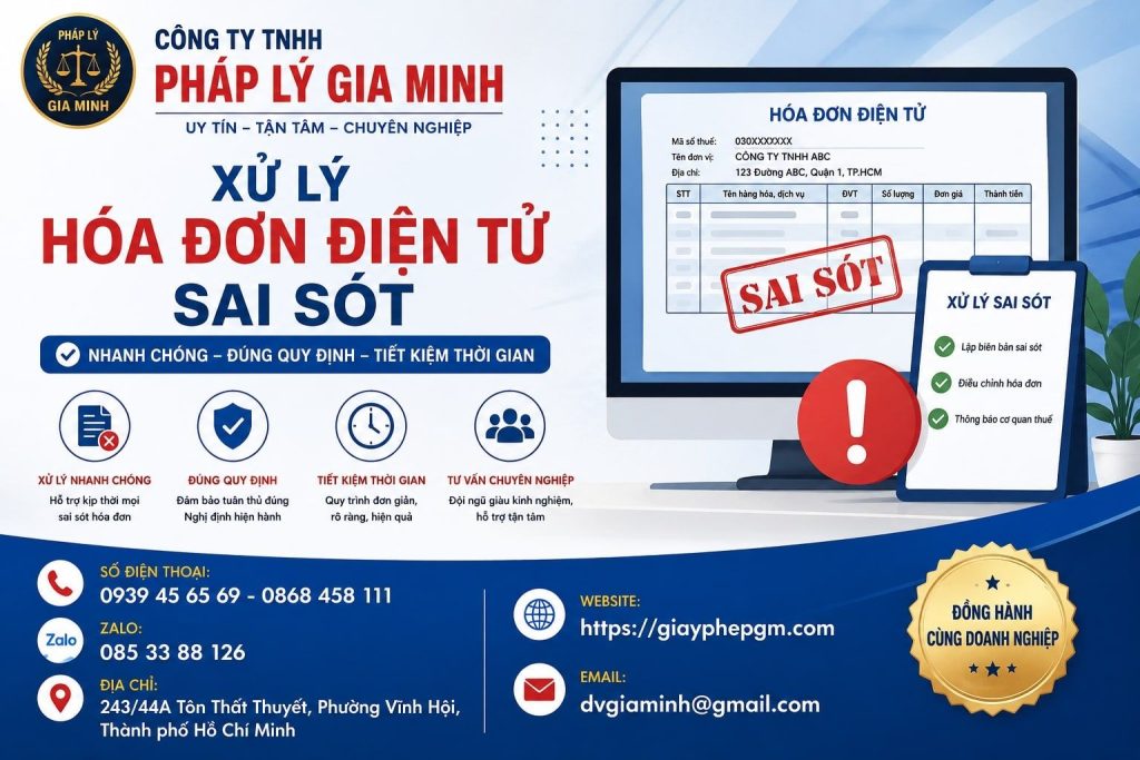 Xử lý hóa đơn điện tử sai sót