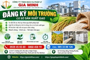 Đăng ký môi trường cơ sở sản xuất gạo