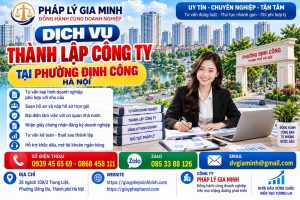 Dịch vụ thành lập công ty tại phường Định Công Hà Nội