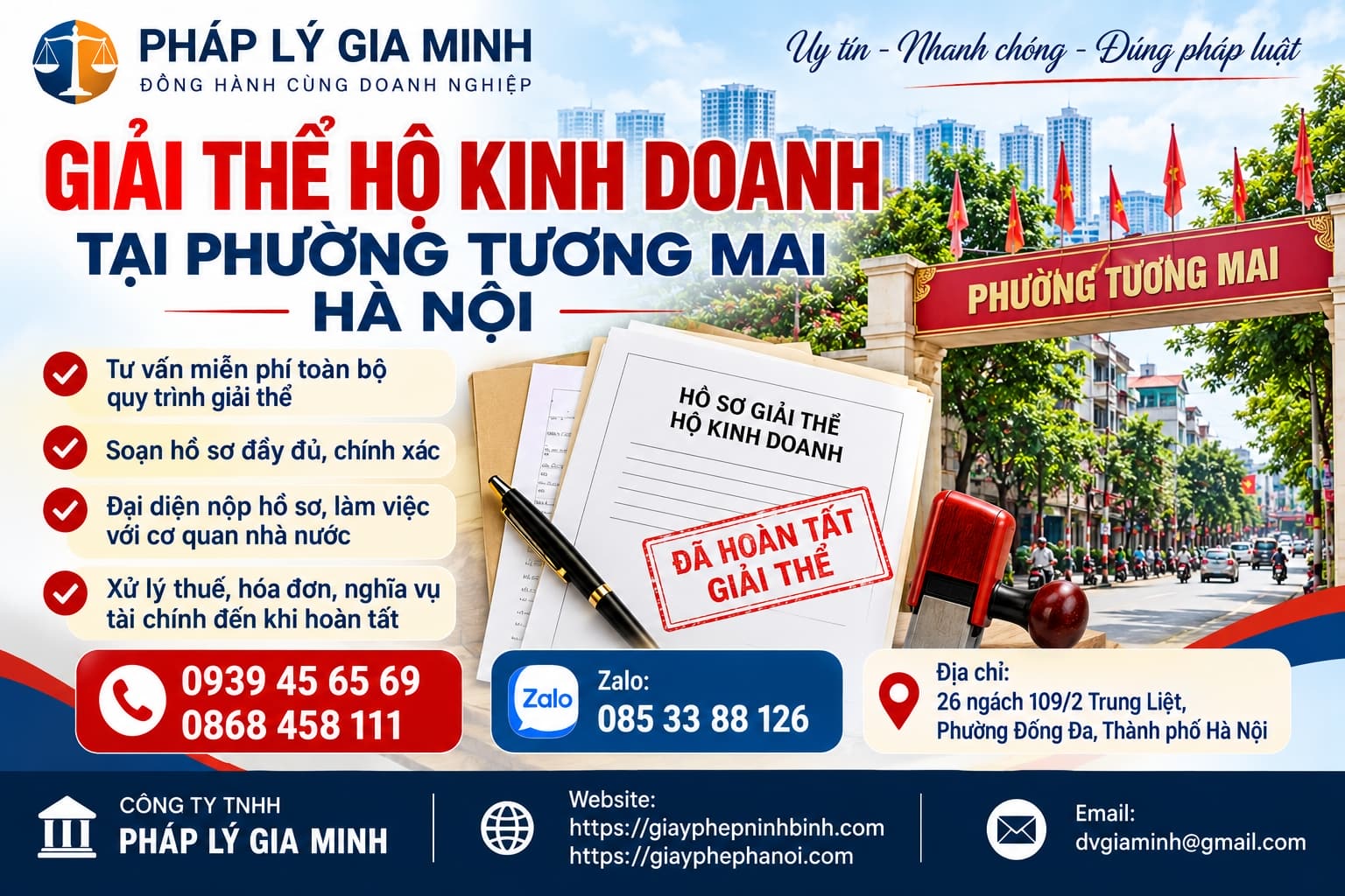 Giải thể hộ kinh doanh tại phường Tương Mai Hà Nội