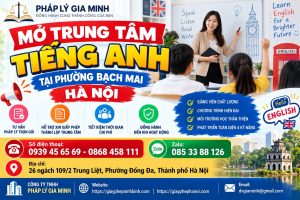Mở trung tâm tiếng Anh tại phường Bạch Mai Hà Nội